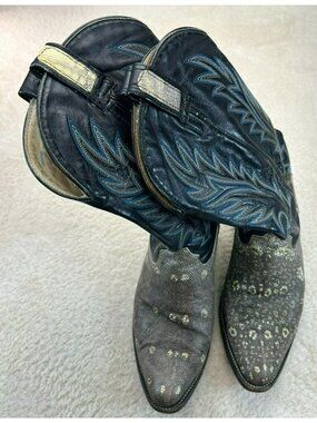 Coyote Joe Boots Snakeskin Leather Western Cowboy Boots Made In Mexico 7.5
